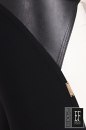 Spodnie skórzane BUELL ecru-czarne
