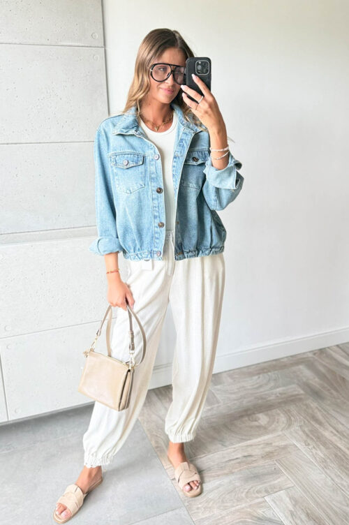 KURTKA JOY jeans na guziczki