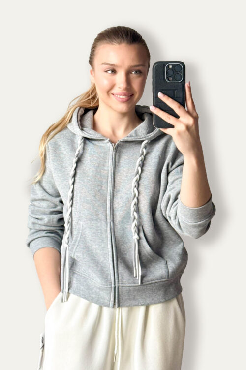 BLUZA ROZPINANA WARKOCZ ciemiejszy szary