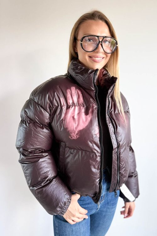 KURTKA TERMO KOLOR  wino - jagoda