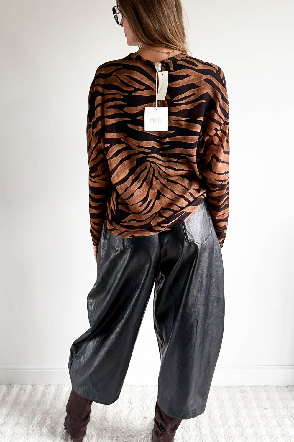 KOSZULA PRINT ZEBRA karmel - rozmiar UNI - obrazek 10