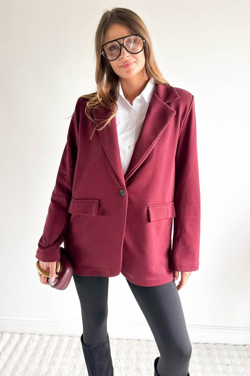 MARYNARKA BAWEŁNIANA AZARA wino - rozmiar S/M/L