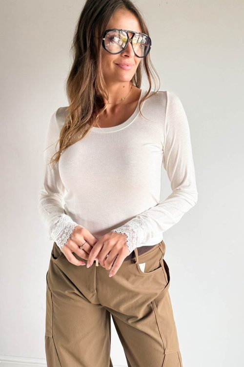 BLUZKA SILK LUMINA śmietanka