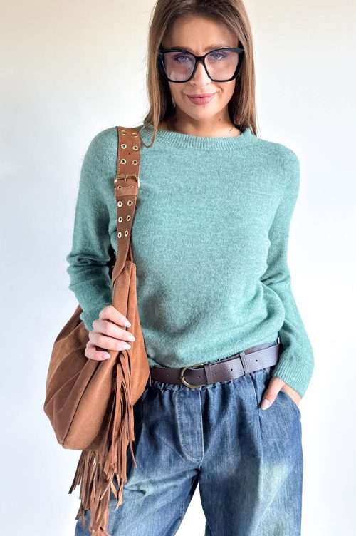 SWETEREK RAGLAN  BABY ALPAKA 30% PISTACJA -rozmiar XS/S/M